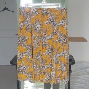 Ardene Yellow Midi Pencil Skirt with Slit